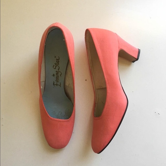 💖SOLD💖Vintage 1960s pink Block Heels / Shoes - Picture 2 of 8